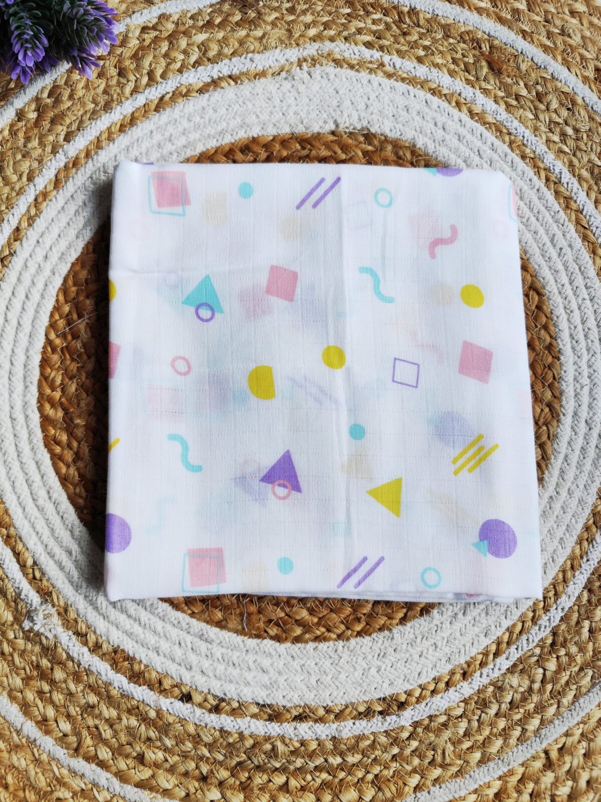 Muslin Bath Towels - Shapes Print (70*145 cm)