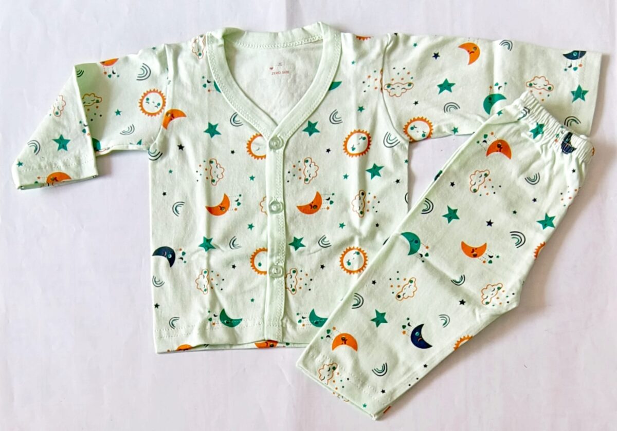 Unisex Cotton Night Suit - Star & Moon Print - Image 4