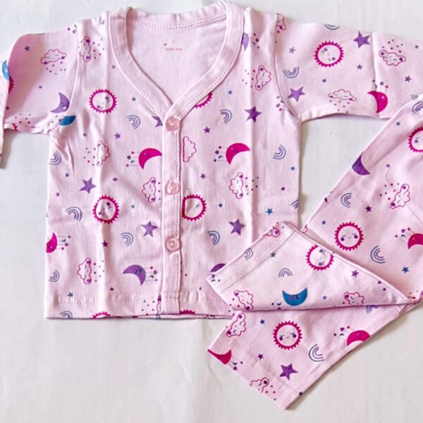 Unisex Cotton Night Suit – Star & Moon Print