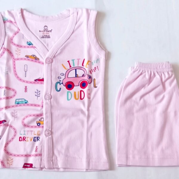 Unisex Cotton Sleeveless Jabla with Trouser Set – Cool Dude Print