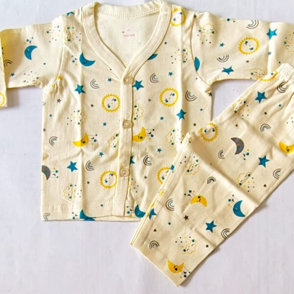 Unisex Cotton Night Suit – Star & Moon Print