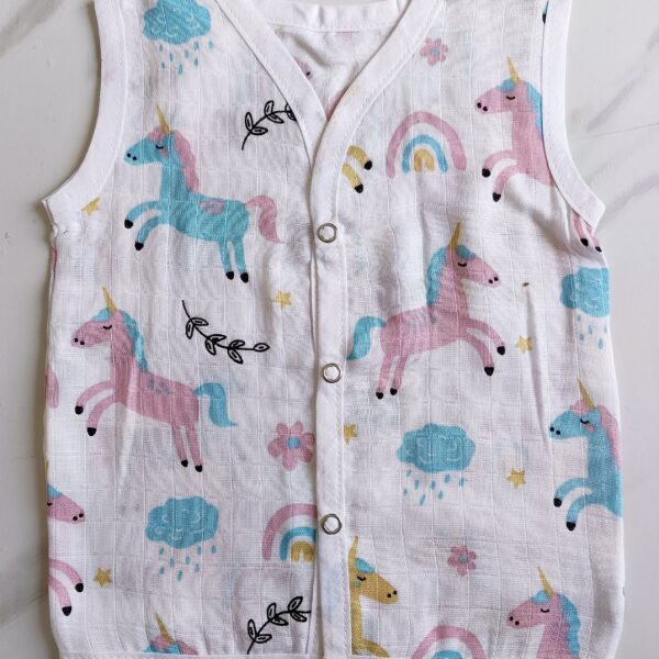 Muslin White Printed Jablas (0 – 3 Months) (Buy 5 @ ₹399)
