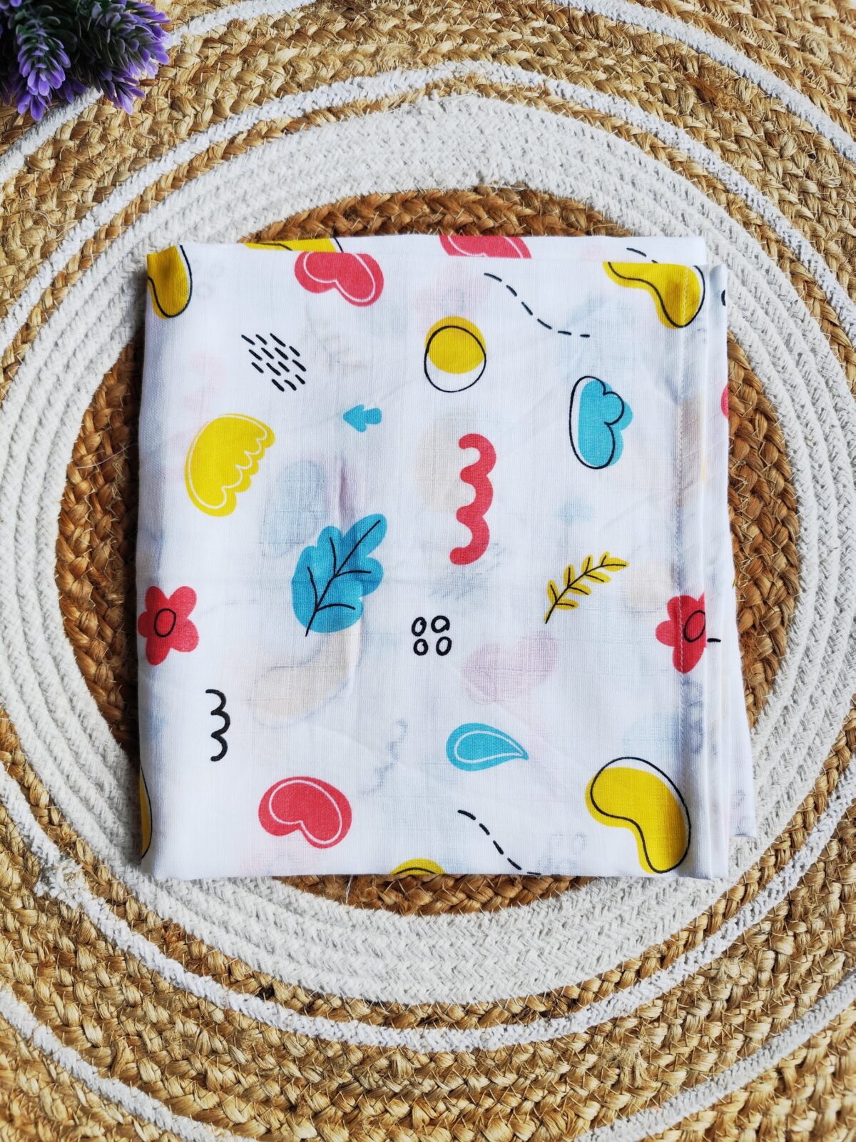 Muslin Bath Towels - Bean Print (70*145 cm)
