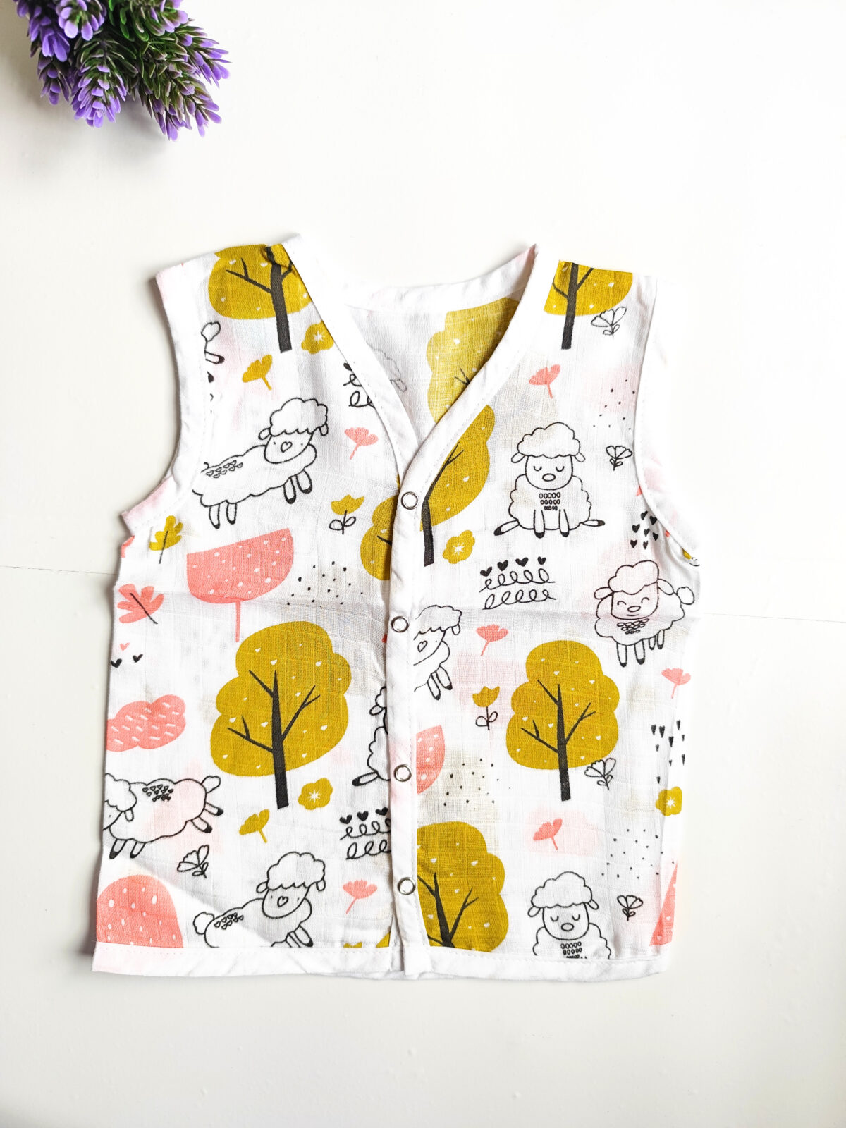 Muslin White Printed Jablas (6 - 9 Months) - Image 6
