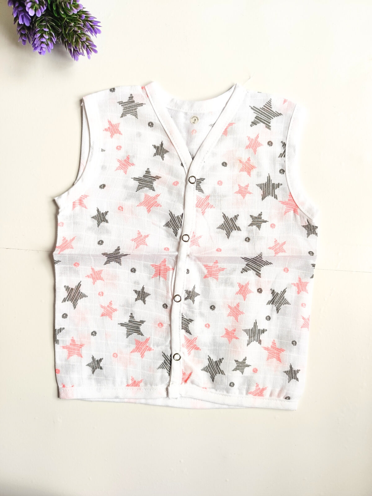 Muslin White Printed Jablas (6 - 9 Months) - Image 3