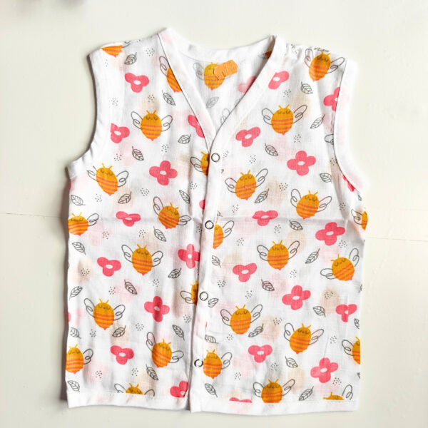 Muslin White Printed Jablas (6 – 9 Months)