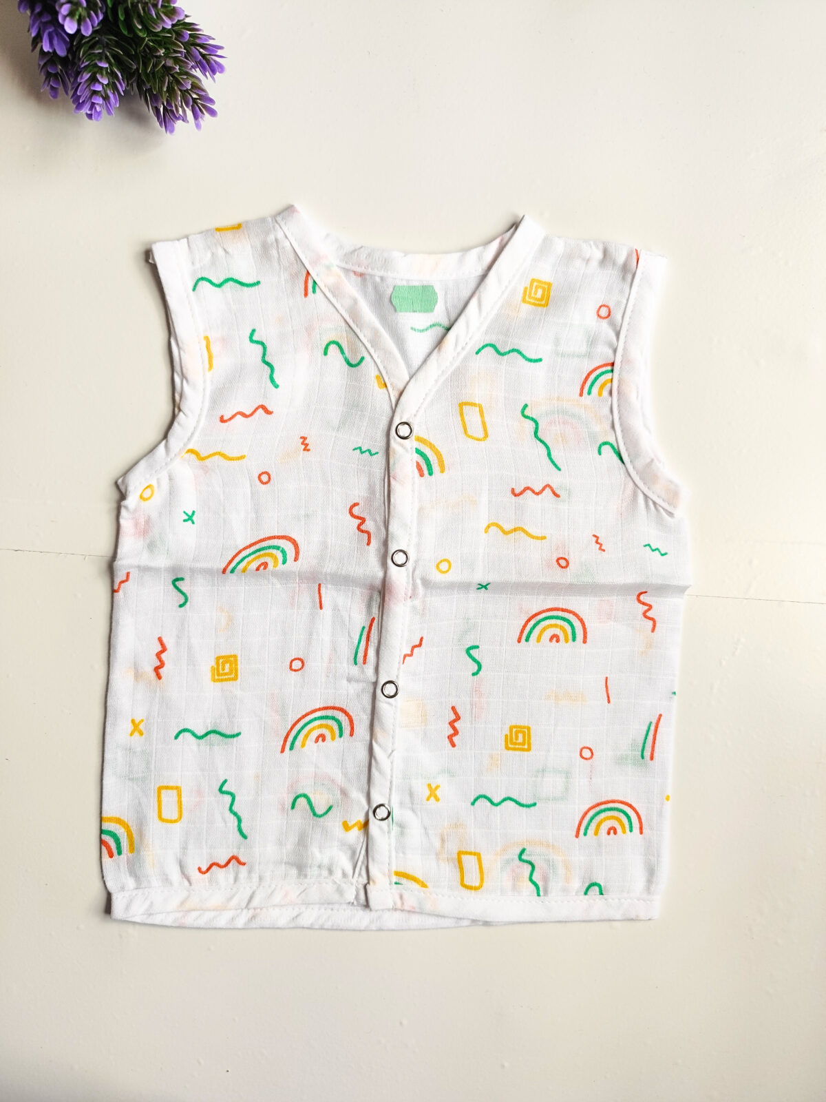 Muslin White Printed Jablas (6 - 9 Months) - Image 7
