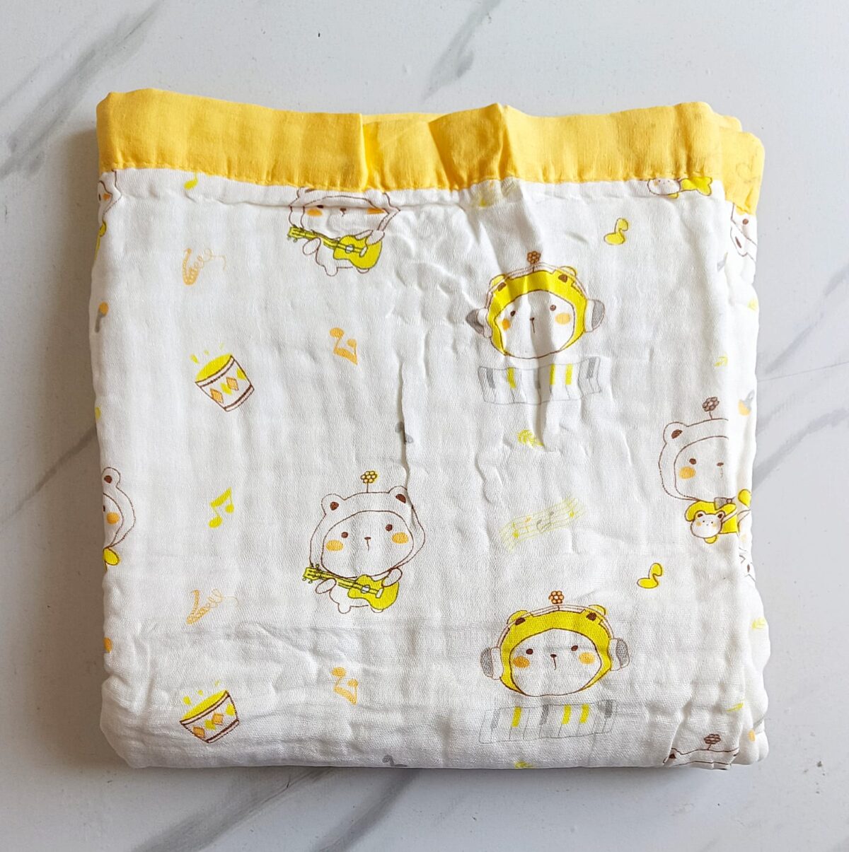 Muslin Crinkled Blanket - Cat Print