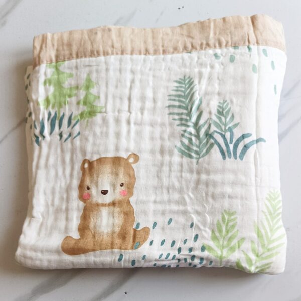 Muslin Crinkled Blanket – Big Bear Print