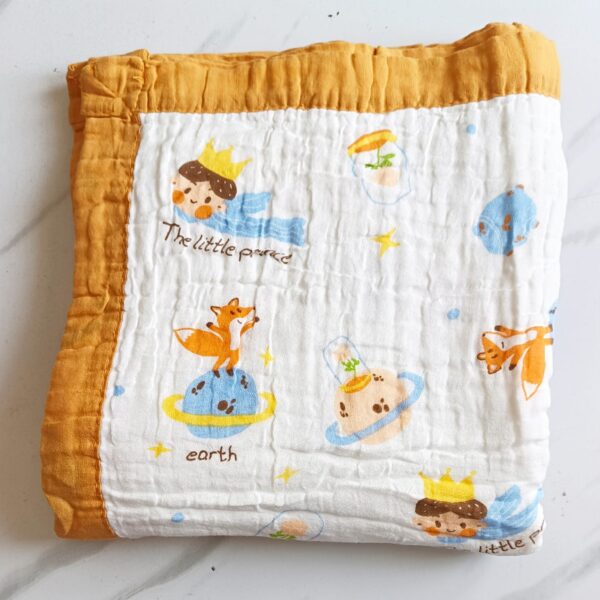 Muslin Crinkled Blanket – Globe Print