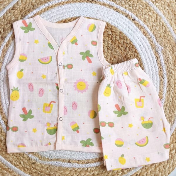 Muslin Colored Co-Ord Sets – Peach