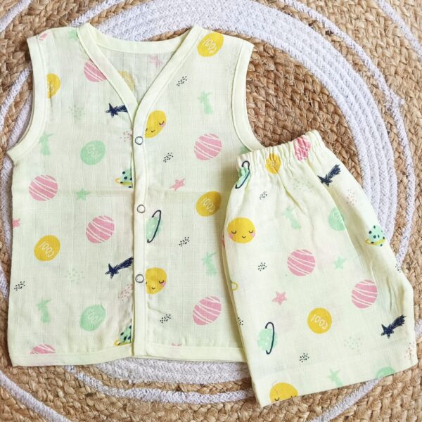 Muslin Colored Co-Ord Sets – Yellow