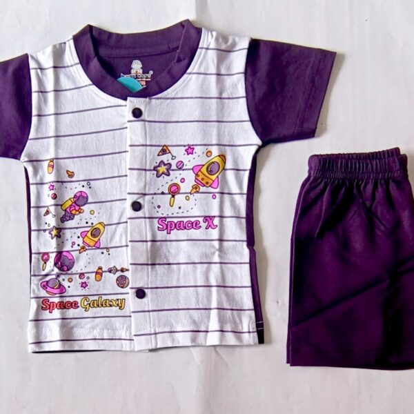 T Shirt with Trousers Set – Stripes Print