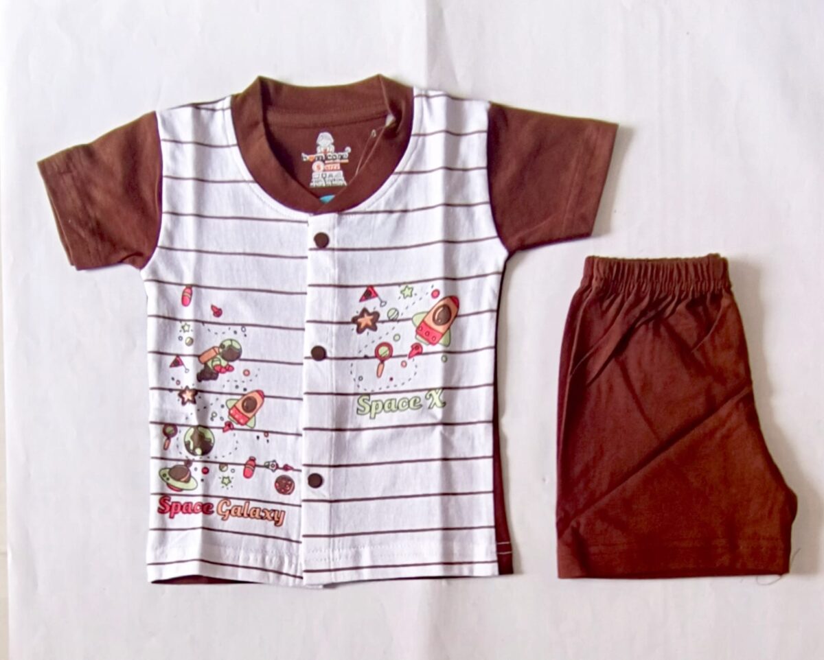 T Shirt with Trousers Set - Stripes Print - Image 3