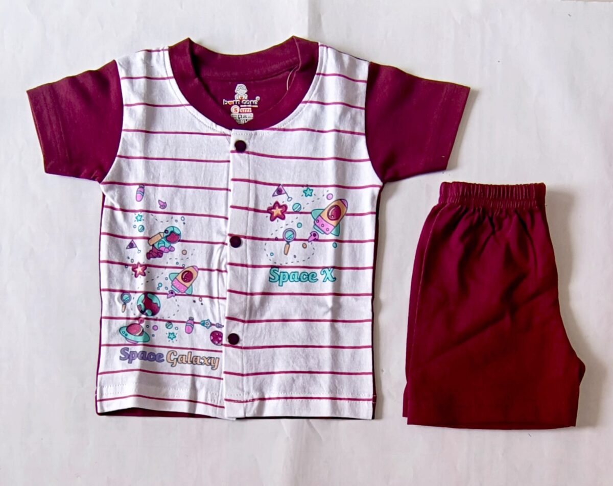 T Shirt with Trousers Set - Stripes Print