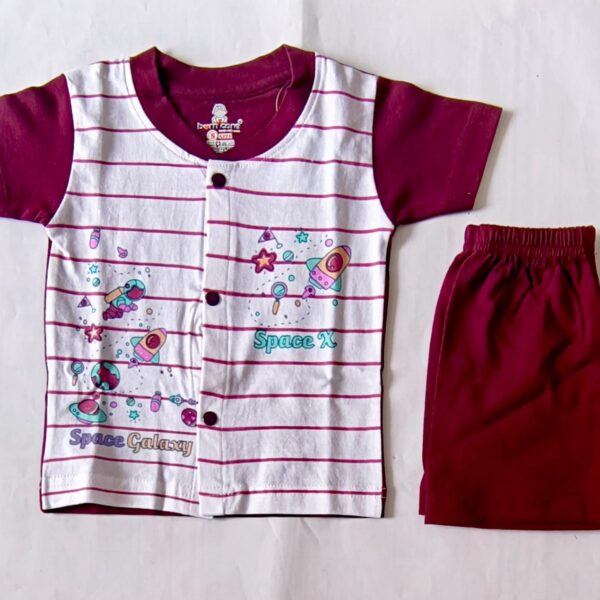 T Shirt with Trousers Set – Stripes Print
