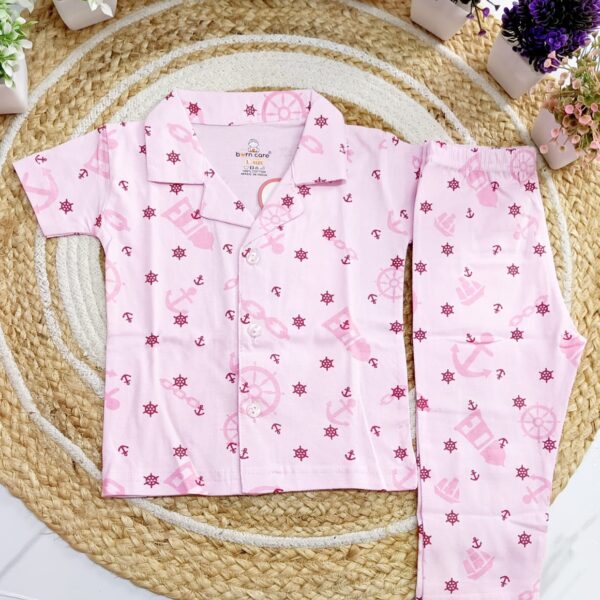 Unisex Cotton Half Sleeves Night Suit