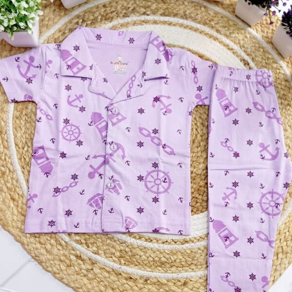 Unisex Cotton Half Sleeves Night Suit