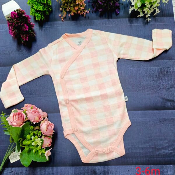 Pink Checkered Onesie (3 – 6 Months)
