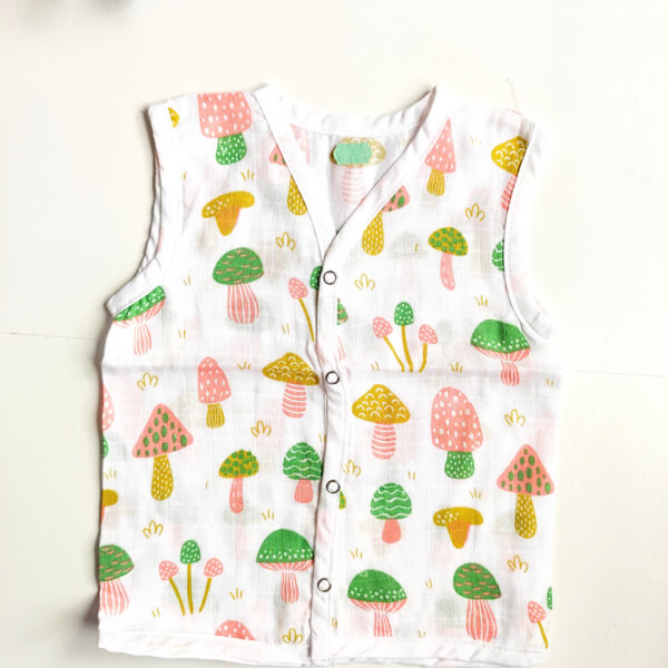 Muslin White Printed Jablas (6 – 9 Months)