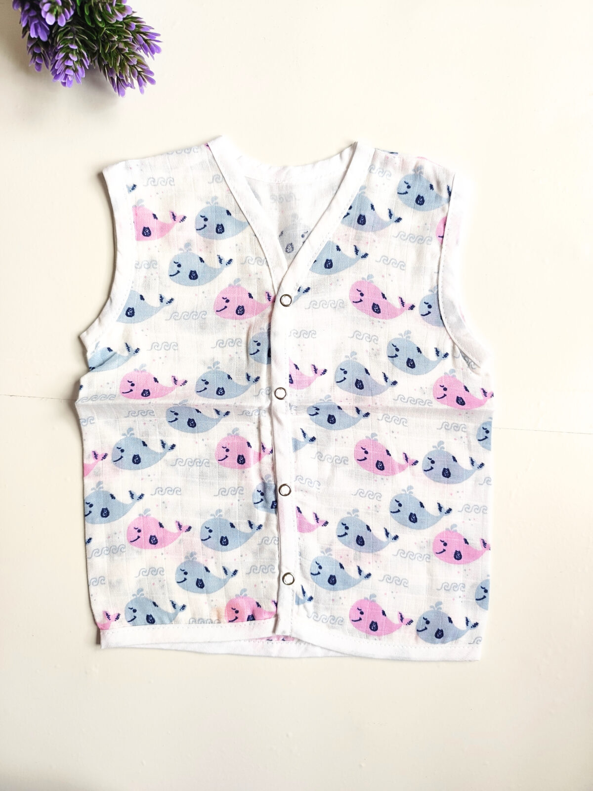 Muslin White Printed Jablas (6 - 9 Months) - Image 4
