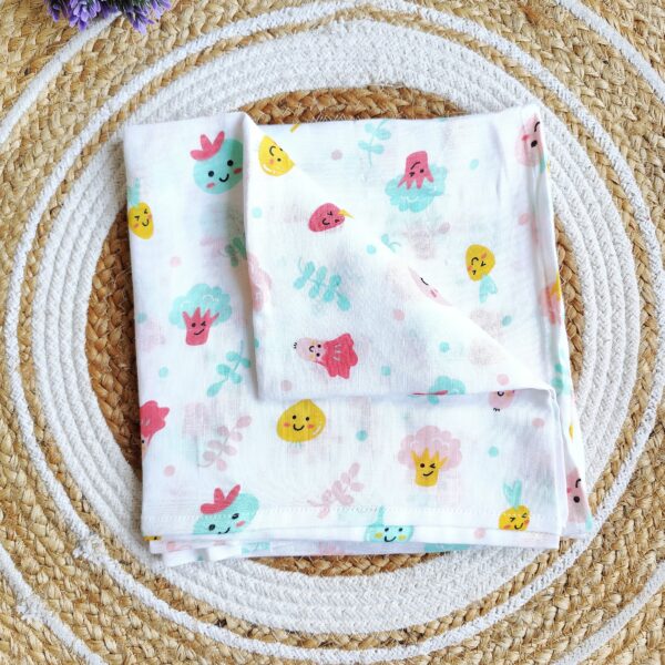 Muslin Swaddle – Vegetable Print