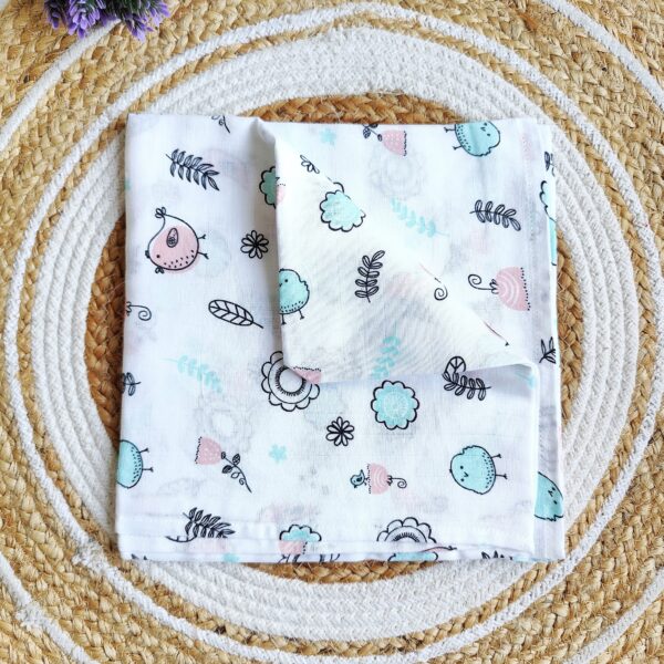 Muslin Swaddle – Bird Print
