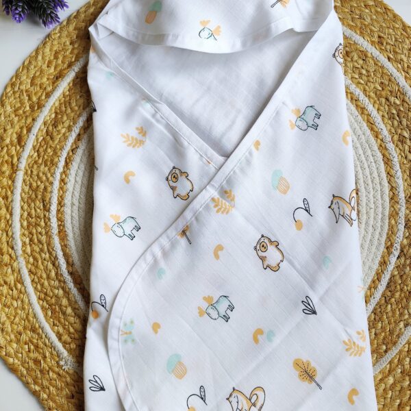 Muslin Hooded Towel – Moose Print