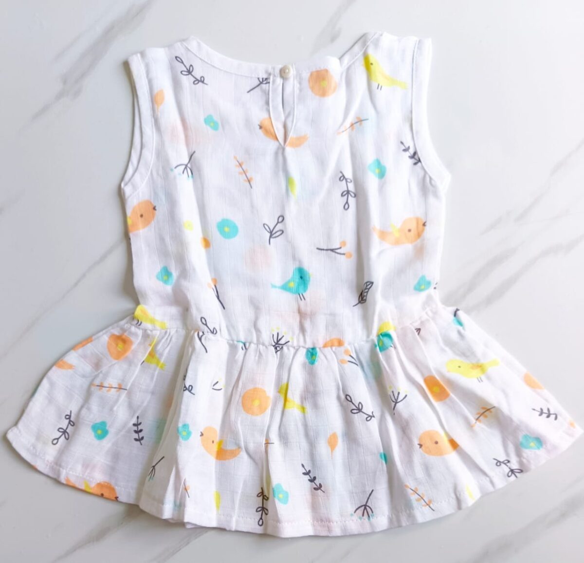Muslin Back Button Frocks (0 - 6 Months) - Image 5