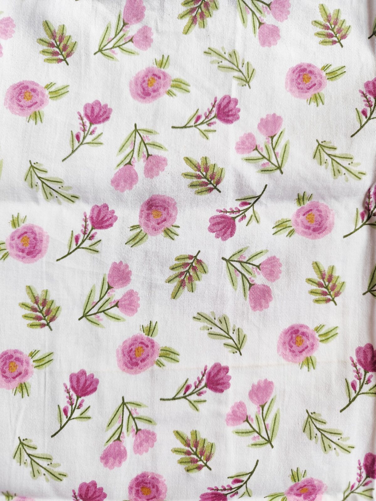 Feeding Apron - Pink Floral Print - Image 2