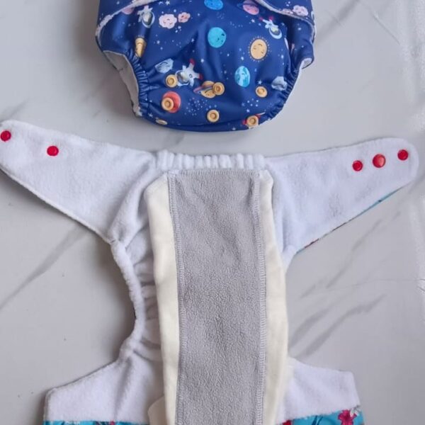 Bamboo Resuable Cloth Diaper – Floral Print (Good for long stay) (0 – 3 Years)