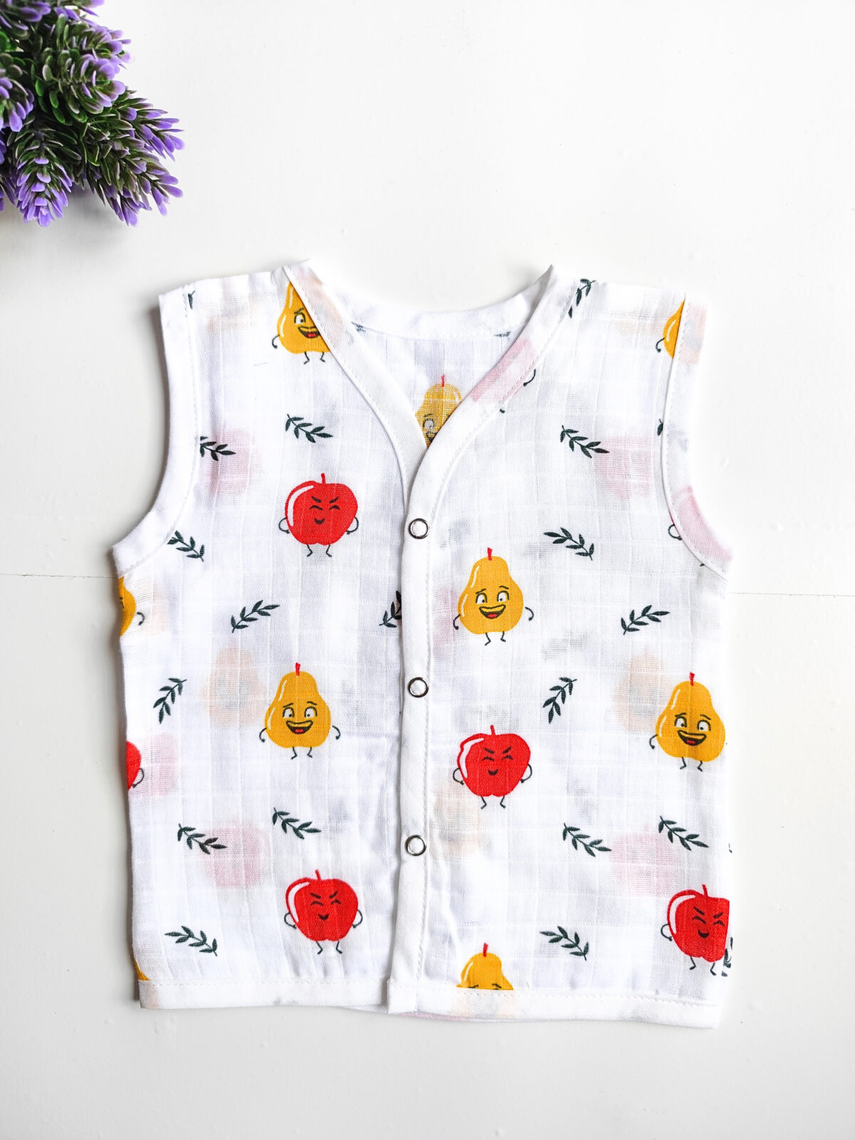 Muslin White Printed Jablas (0 - 3 Months) (Buy 5 @ ₹399) - Image 19