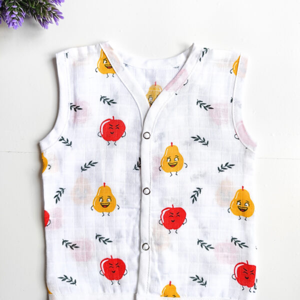 Muslin White Printed Jablas (9 – 12 Months)