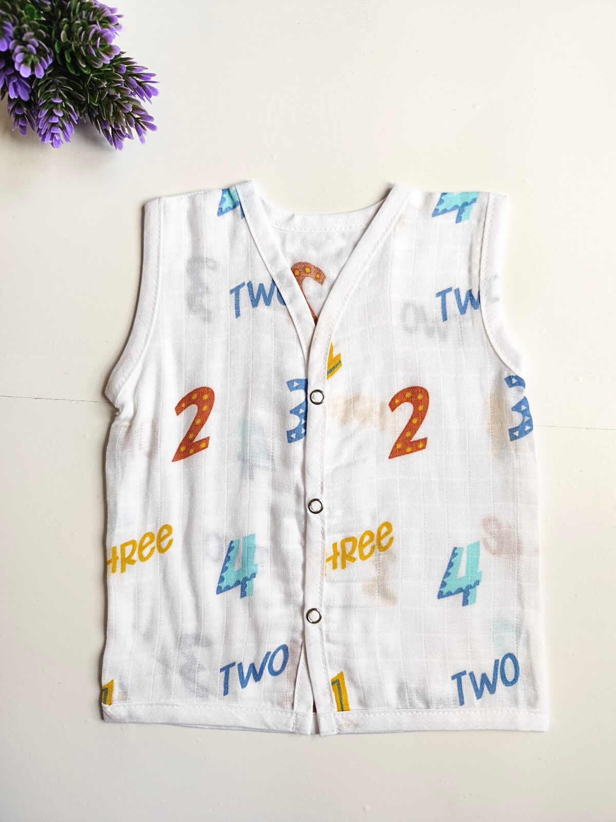 Muslin White Printed Jablas (0 - 3 Months) (Buy 5 @ ₹399) - Image 10