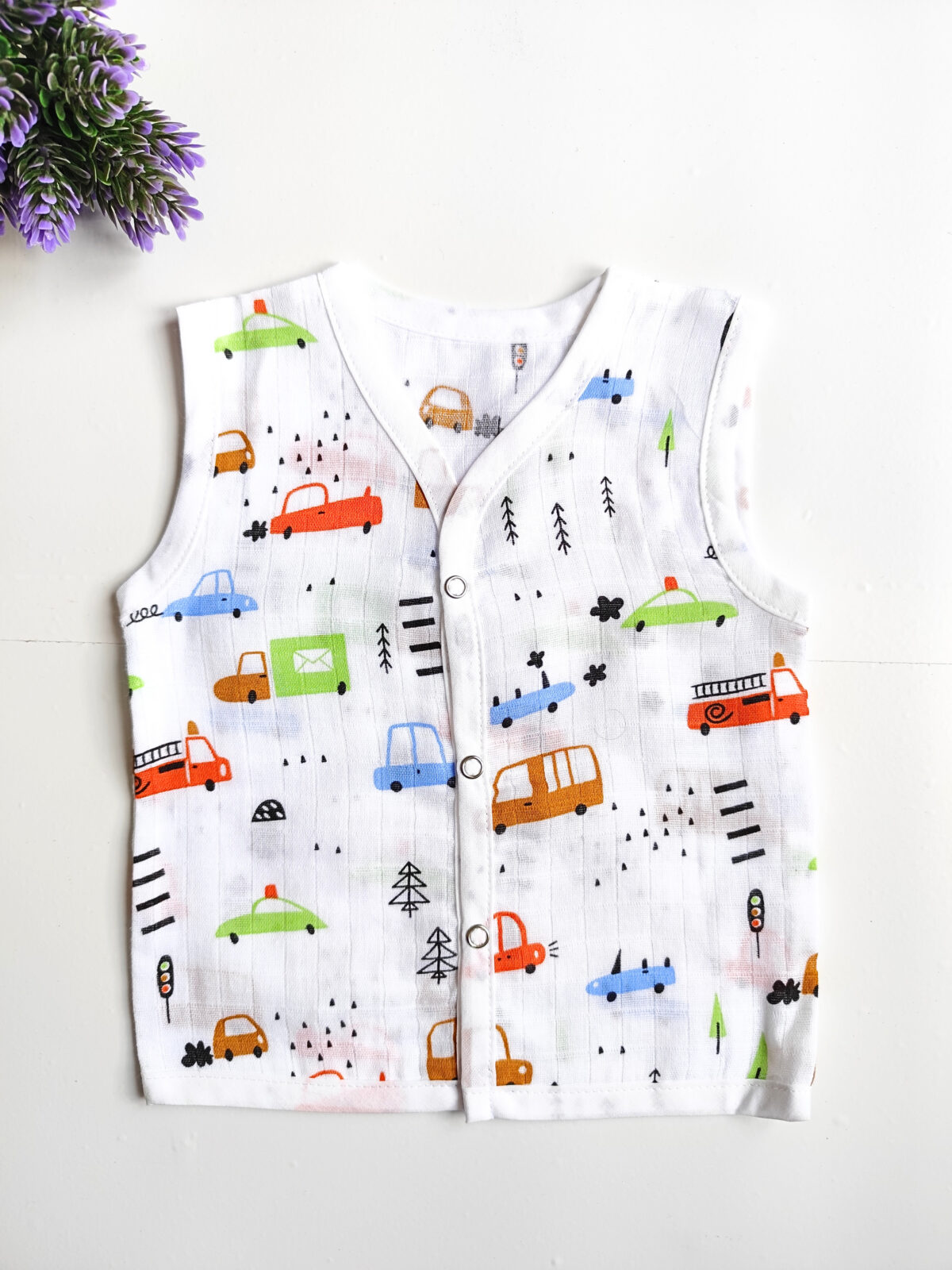 Muslin White Printed Jablas (0 - 3 Months) (Buy 5 @ ₹399) - Image 17