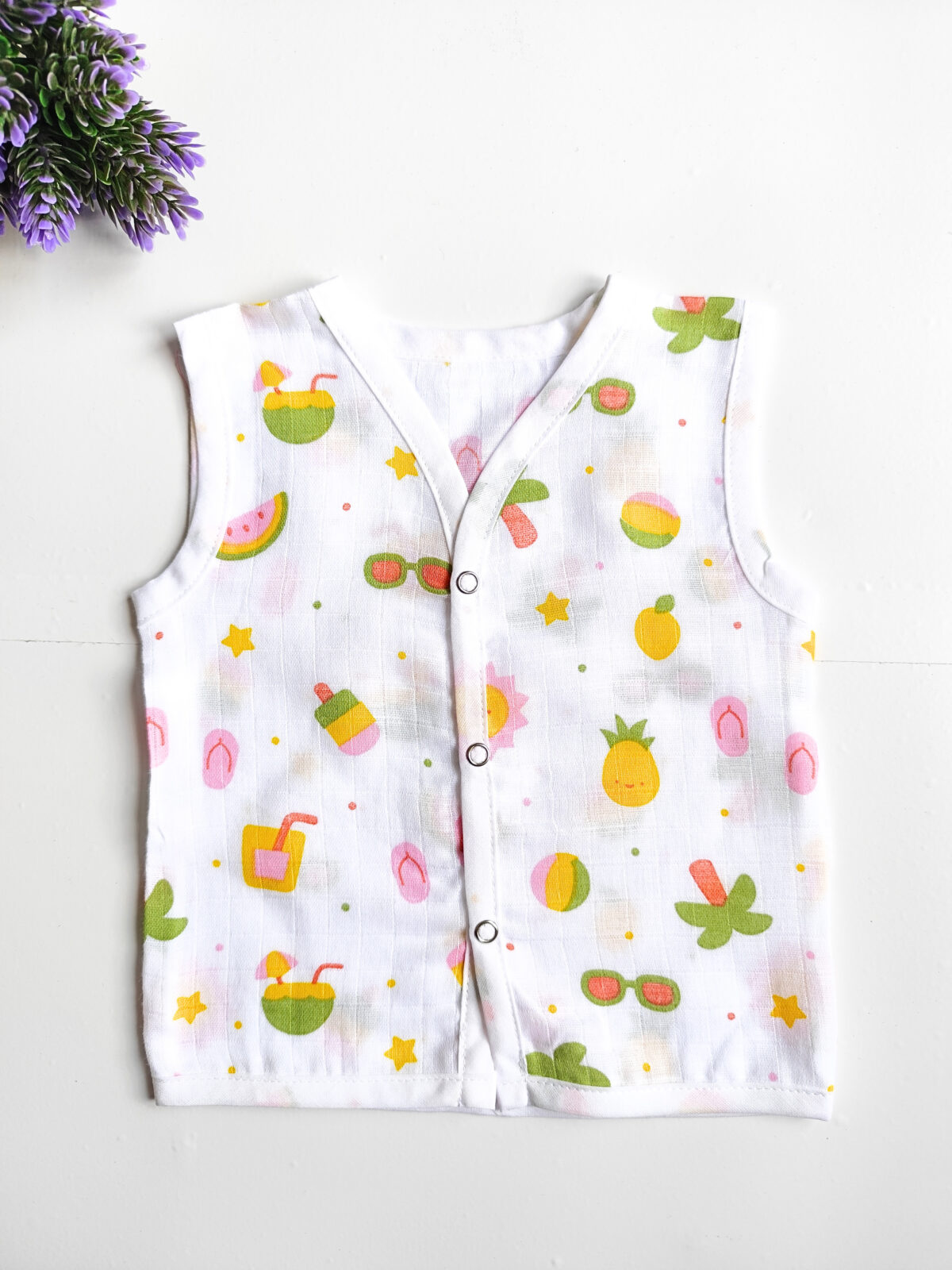 Muslin White Printed Jablas (0 - 3 Months) (Buy 5 @ ₹399) - Image 21