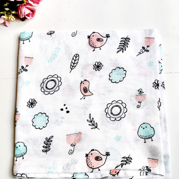Muslin Swaddle – Bird Print