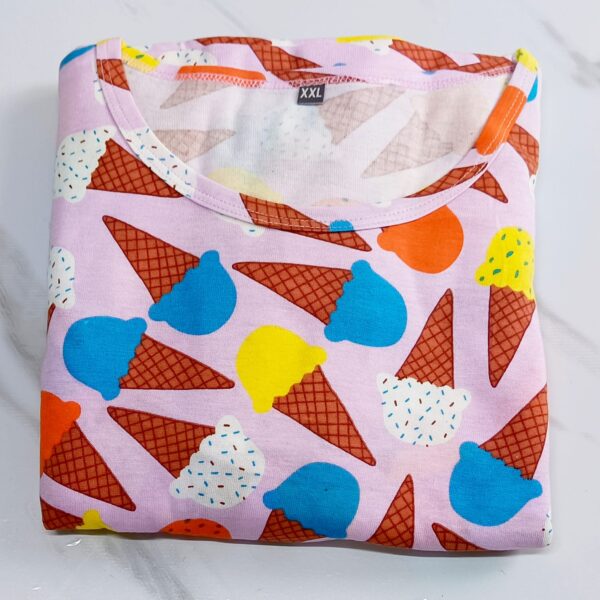 Maternity Lounge Wear – Ice Cream Print (XXL)