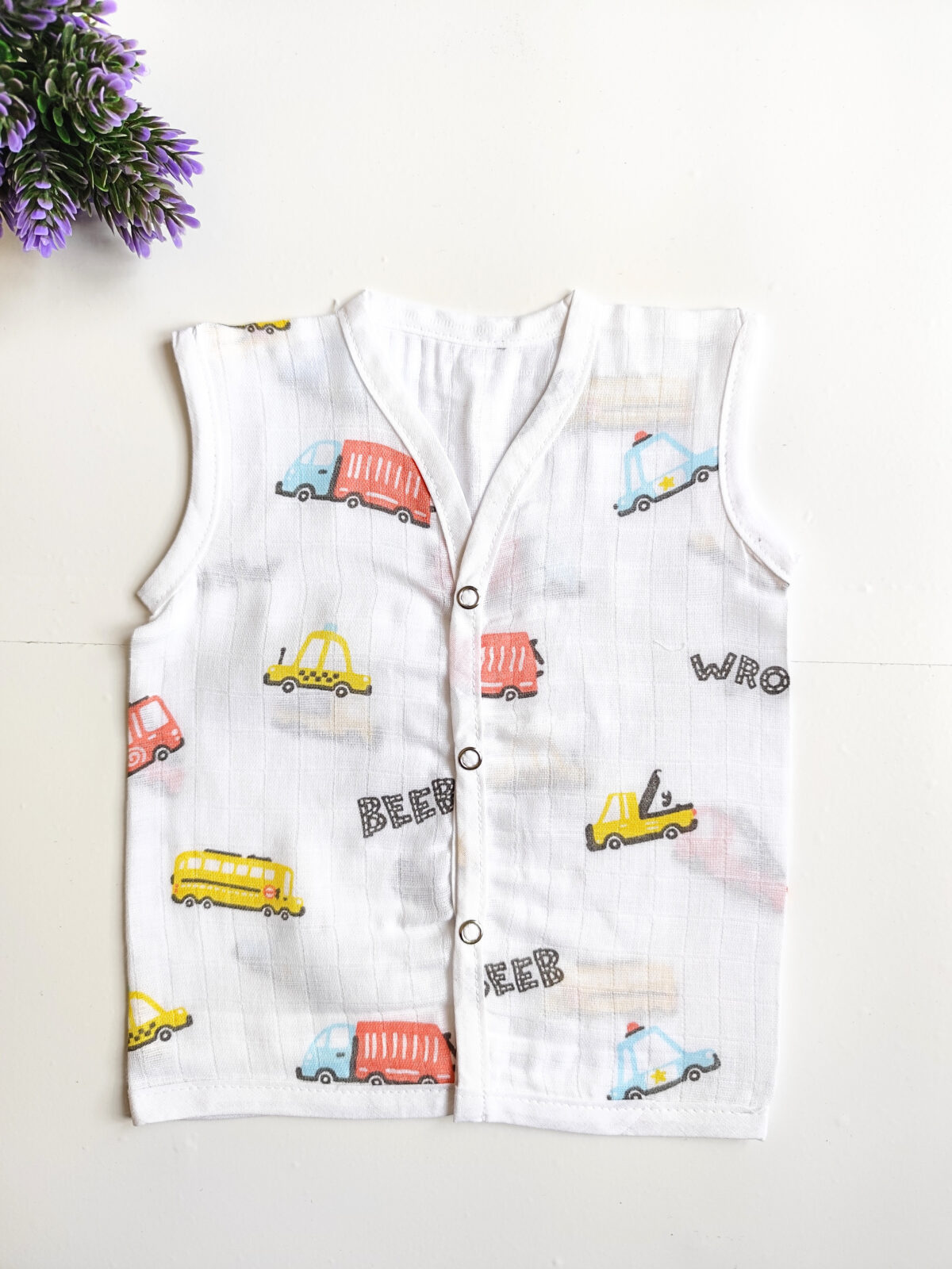 Muslin White Printed Jablas (0 - 3 Months) (Buy 5 @ ₹399) - Image 12