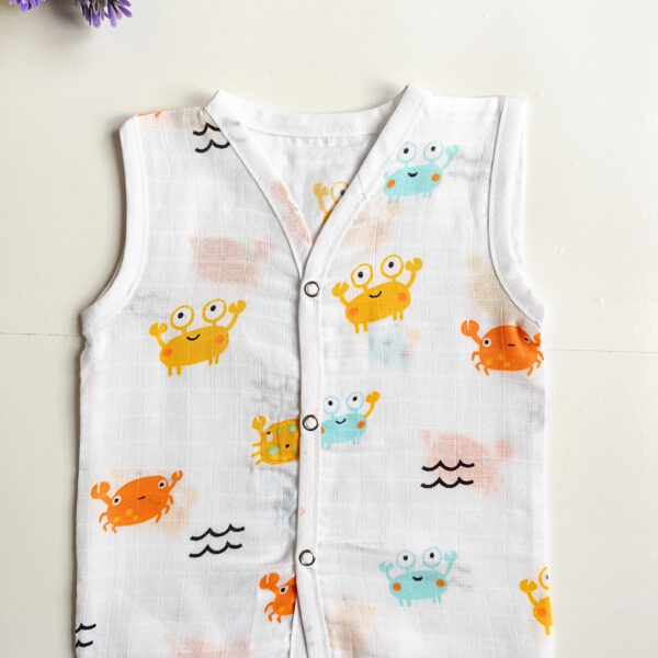 Muslin White Printed Jablas (3 – 6 Months) (Buy 5 @ ₹399)