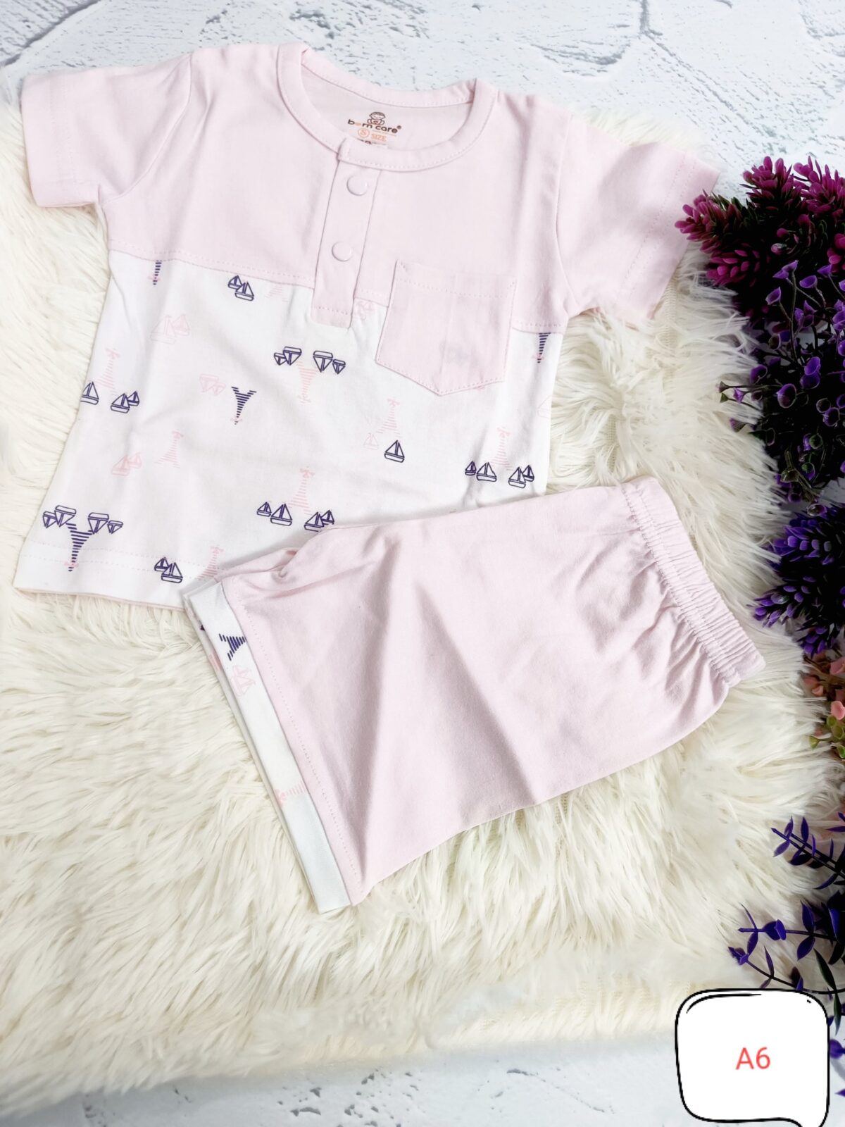 T Shirt with Trouser Set - Boat Print - Image 3