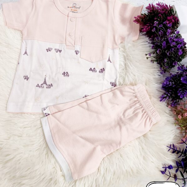 T Shirt with Trouser Set – Boat Print