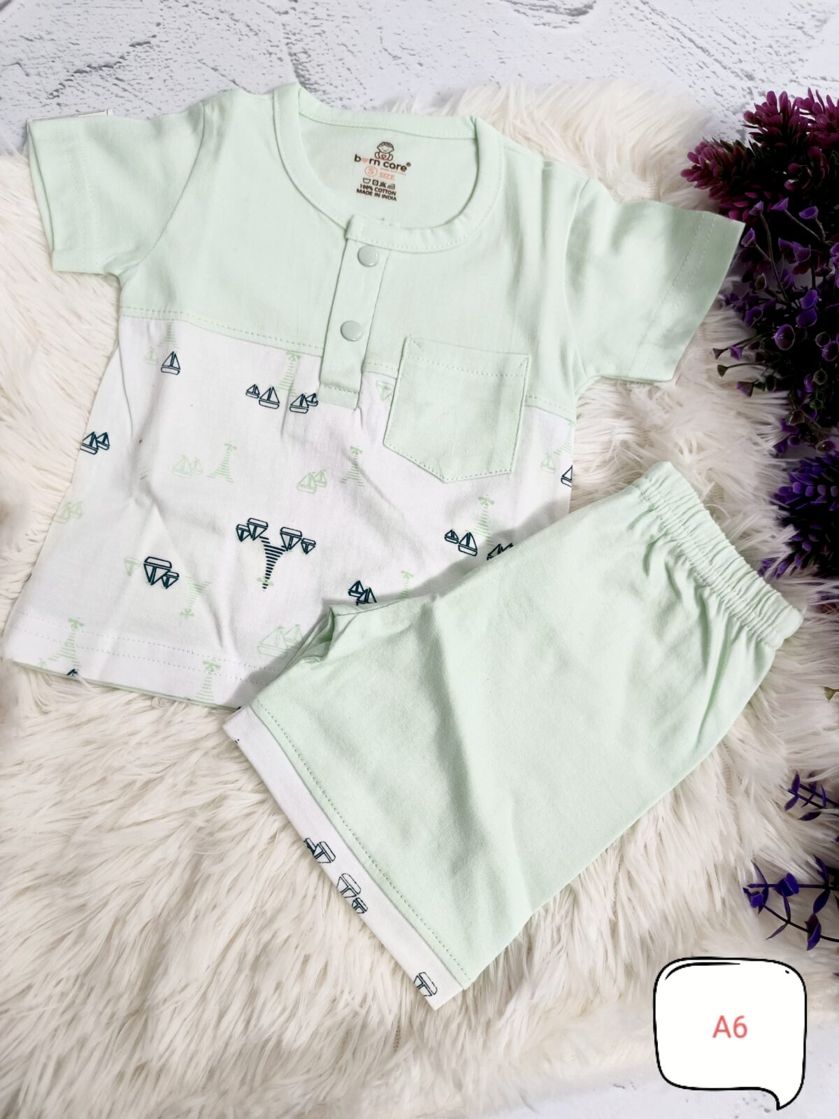 T Shirt with Trouser Set - Boat Print - Image 4