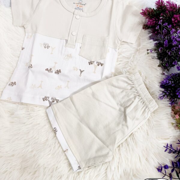 T Shirt with Trouser Set – Boat Print