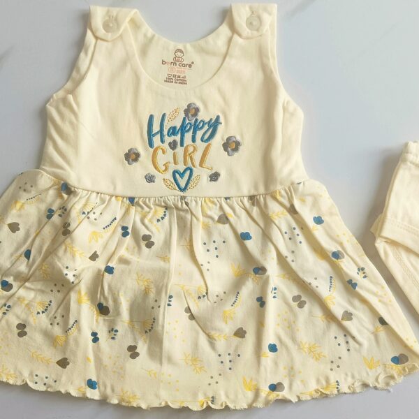 Shoulder Button Cotton Frock
