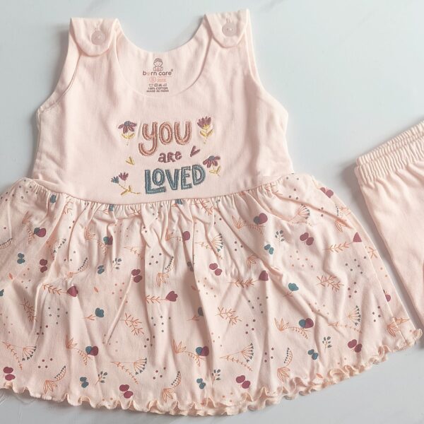 Shoulder Button Cotton Frock