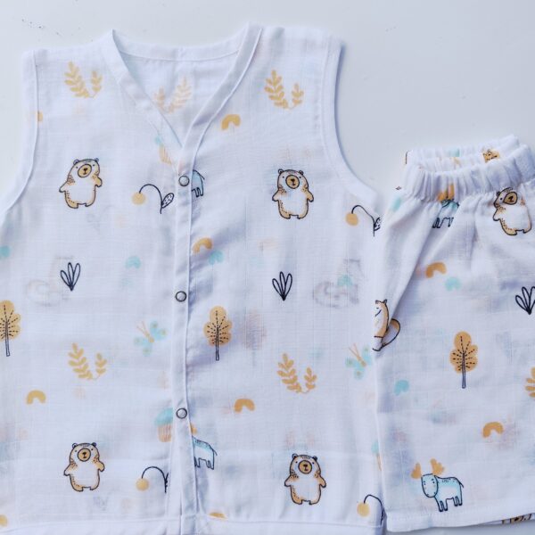 Muslin White Co-Ord Sets – Moose Print