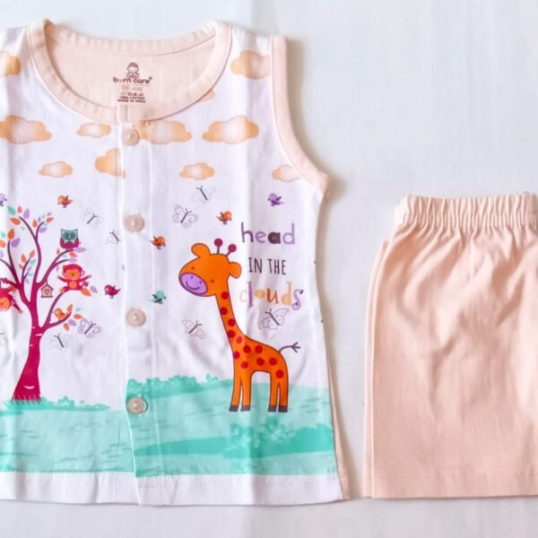 Cotton Jabla with Trouser Set – Giraffe Print