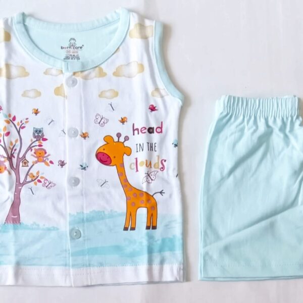 Cotton Jabla with Trouser Set – Giraffe Print