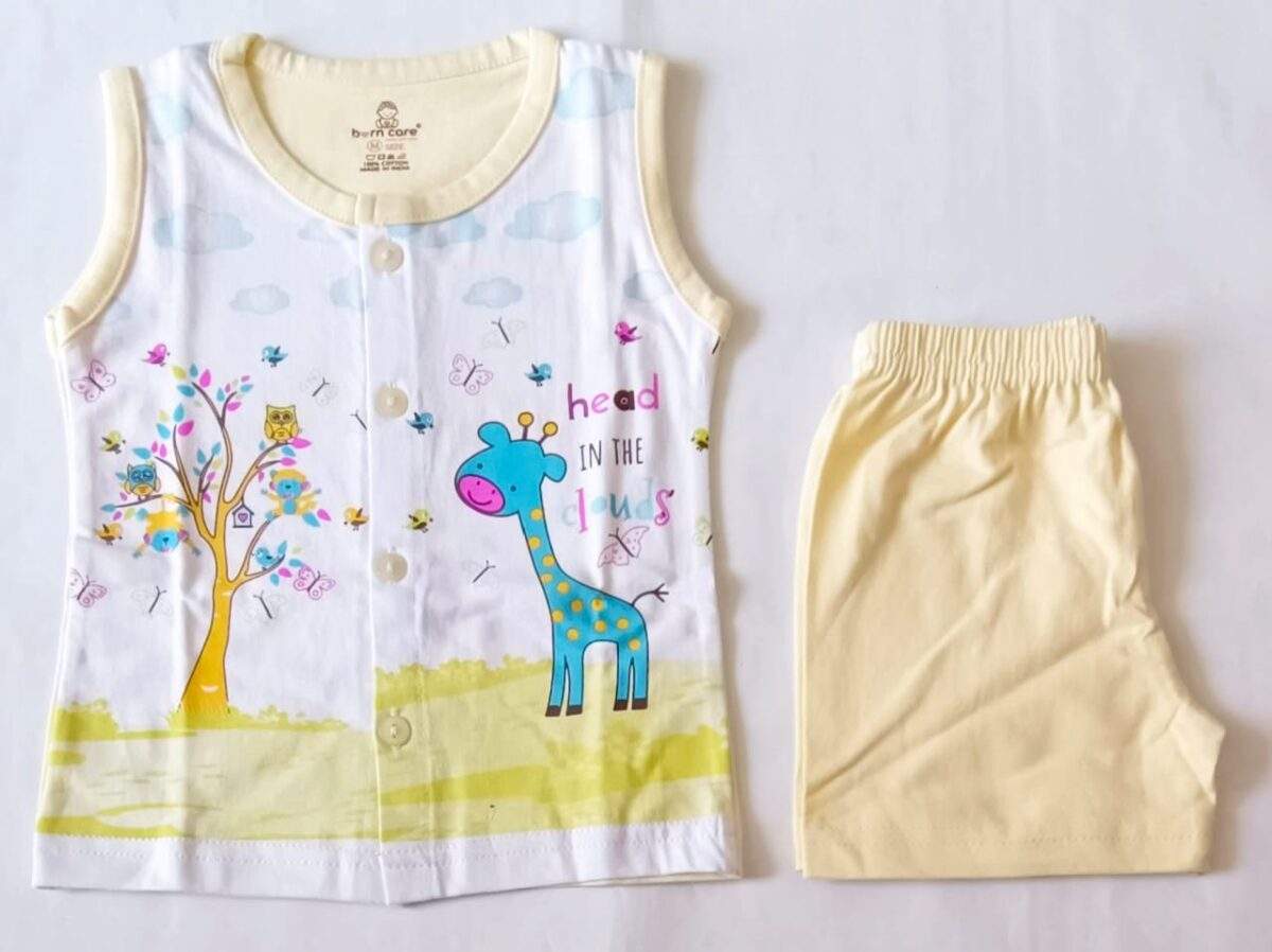 Cotton Jabla with Trouser Set - Giraffe Print - Image 5